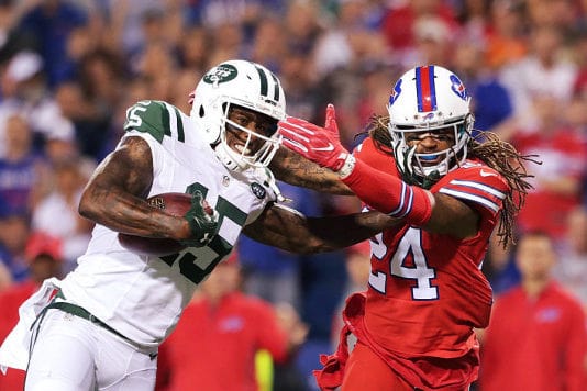 Matt Forte scores 3 TDs to lead the Jets to a 37-31 victory over the Bills