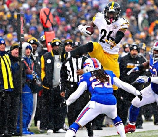 Pittsburgh’s Le’Veon Bell sets franchise record in snowy 27-20 win over Bills