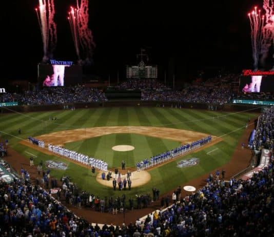 Chicago Cubs celebrate historic championship, raise World Series banner at Wrigley Field