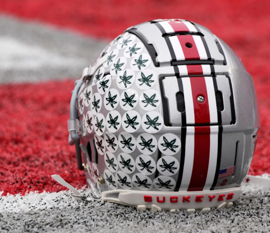 No. 8 Ohio State Beats No. 5 Texas In Cotton Bowl, Advances To CFP Title Game Ohio State football helmet.
